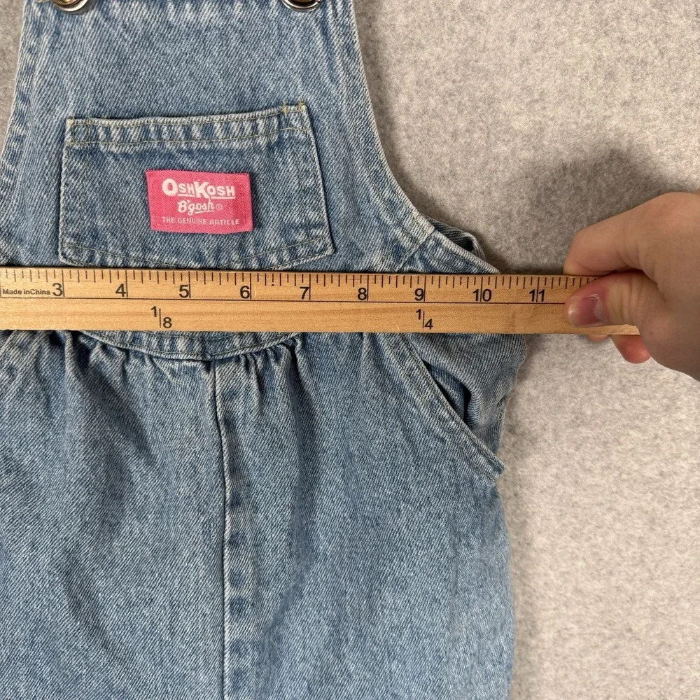 Vintage oshkosh overalls girls 4T denim blue made USA 90s
